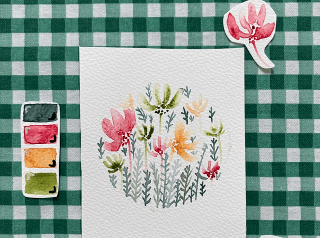 Atelier initiation aquarelle fleurie