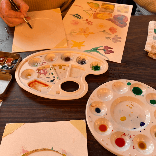 Atelier initiation aquarelle fleurie