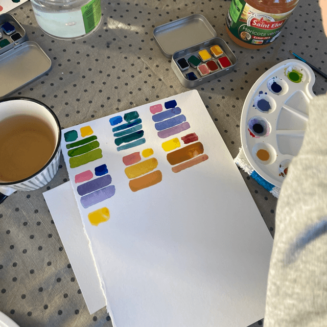 Atelier initiation aquarelle fleurie